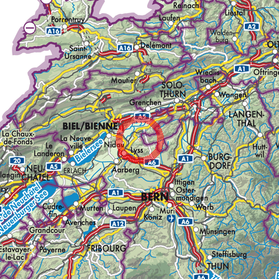 Landkarte Diessbach bei Büren