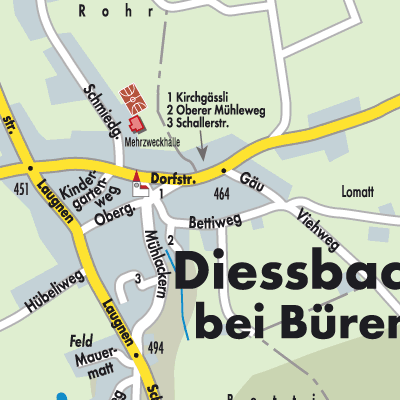 Stadtplan Diessbach bei Büren