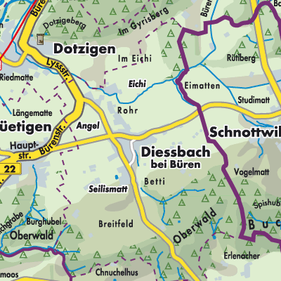 Übersichtsplan Diessbach bei Büren