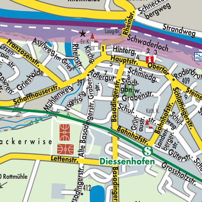 Stadtplan Diessenhofen