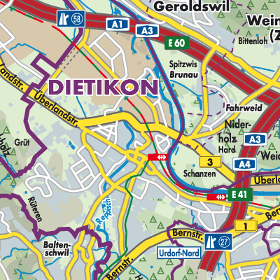 Übersichtsplan Dietikon