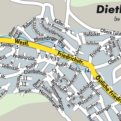 Stadtplan Dietlingen