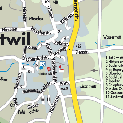 Stadtplan Dietwil