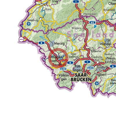 Landkarte Dillingen/Saar