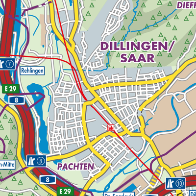 Übersichtsplan Dillingen/Saar