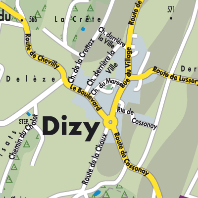 Stadtplan Dizy