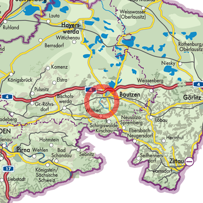 Landkarte Doberschau - Dobruša