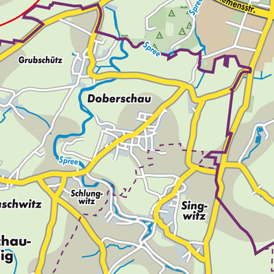 Übersichtsplan Doberschau - Dobruša
