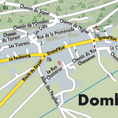 Stadtplan Dombresson