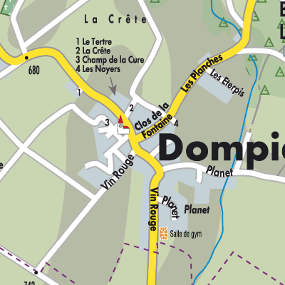 Stadtplan Dompierre (VD)