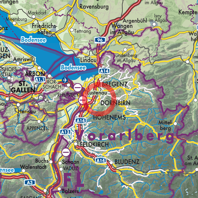 Landkarte Dornbirn