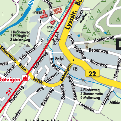 Stadtplan Dotzigen