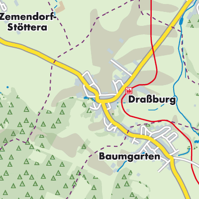 Übersichtsplan Draßburg/Rasporak