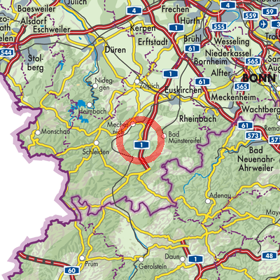 Landkarte Dreimühlen