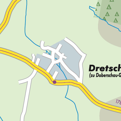 Stadtplan Dretschen - Drječin