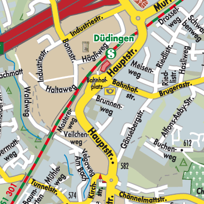 Stadtplan Düdingen