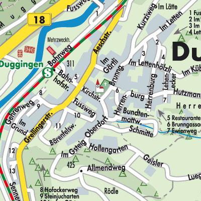 Stadtplan Duggingen