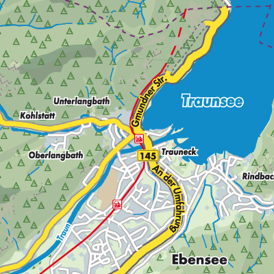 Übersichtsplan Ebensee am Traunsee