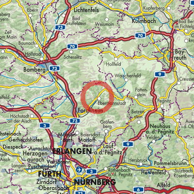 Landkarte Ebermannstadt (VGem)