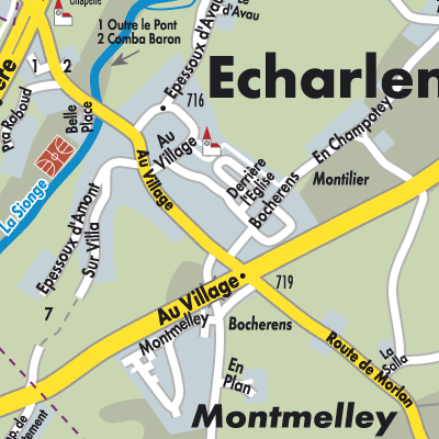 Stadtplan Echarlens