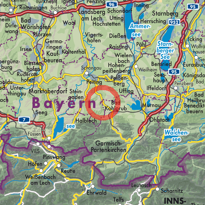 Landkarte Echelsbach