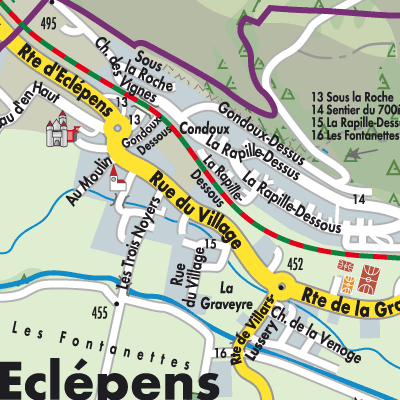 Stadtplan Eclépens