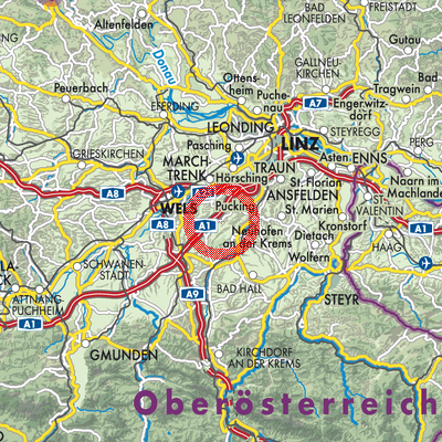 Landkarte Eggendorf im Traunkreis