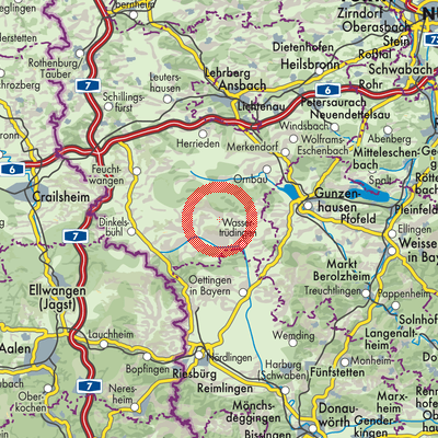 Landkarte Ehingen