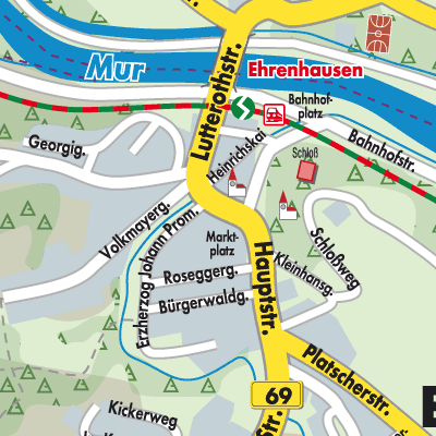 Stadtplan Ehrenhausen an der Weinstraße