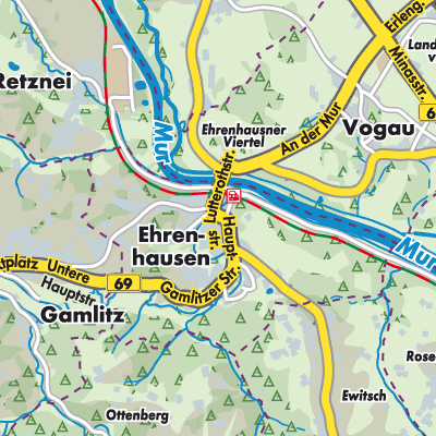 Übersichtsplan Ehrenhausen an der Weinstraße