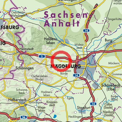 Landkarte Eichenbarleben