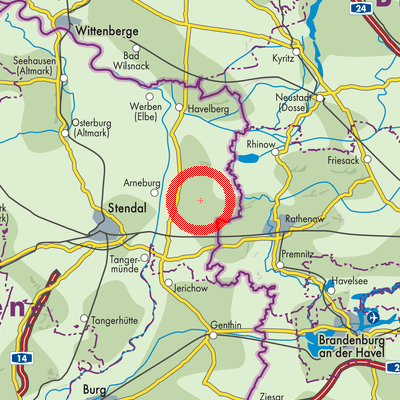 Landkarte Elbe-Havel-Land