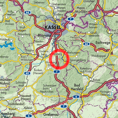 Landkarte Elfershausen