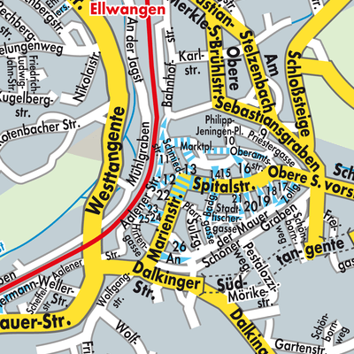 Stadtplan Ellwangen (Jagst)