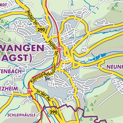 Übersichtsplan Ellwangen (Jagst)