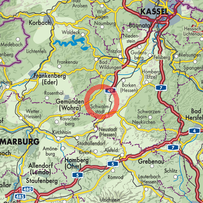 Landkarte Elnrode-Strang
