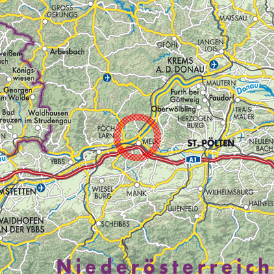 Landkarte Emmersdorf an der Donau