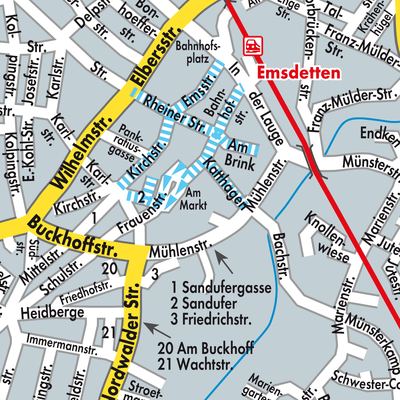 Stadtplan Emsdetten