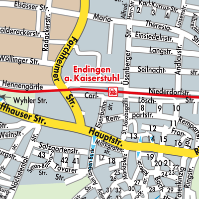 Endingen - Stadtpläne und Landkarten