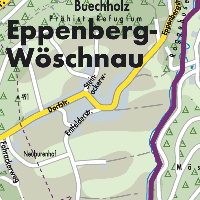 Stadtplan Eppenberg-Wöschnau