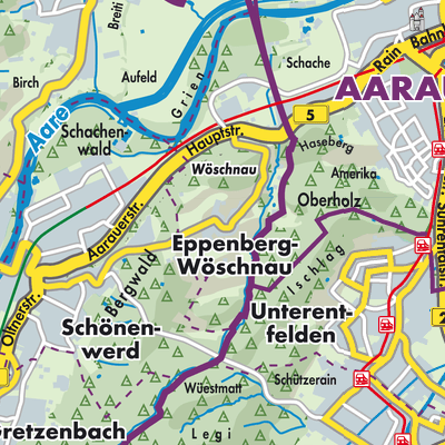 Übersichtsplan Eppenberg-Wöschnau