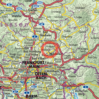 Landkarte Erbstadt