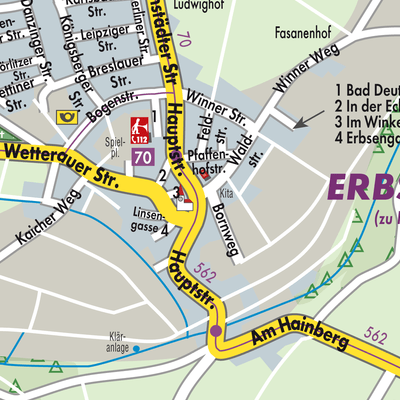Stadtplan Erbstadt