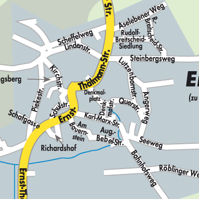 Stadtplan Erdeborn