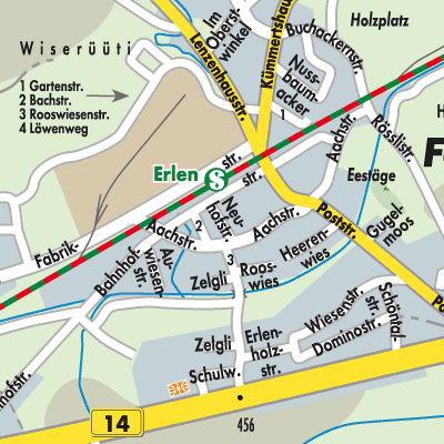 Erlen - Stadtpläne und Landkarten
