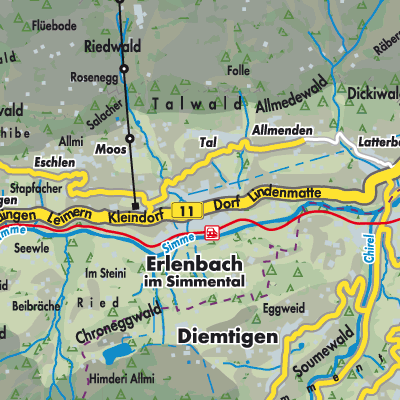 Übersichtsplan Erlenbach im Simmental