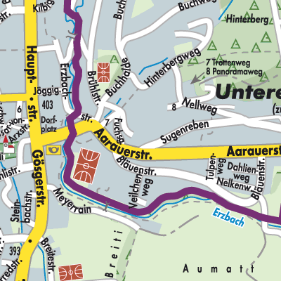 Stadtplan Erlinsbach (AG)