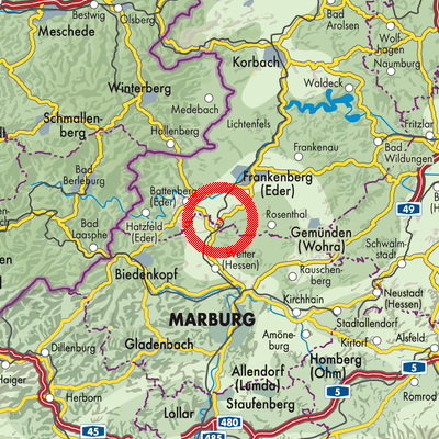 Landkarte Ernsthausen