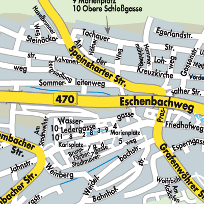 Stadtplan Eschenbach in der Oberpfalz (VGem)