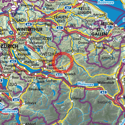 Landkarte Eschenbach (SG)